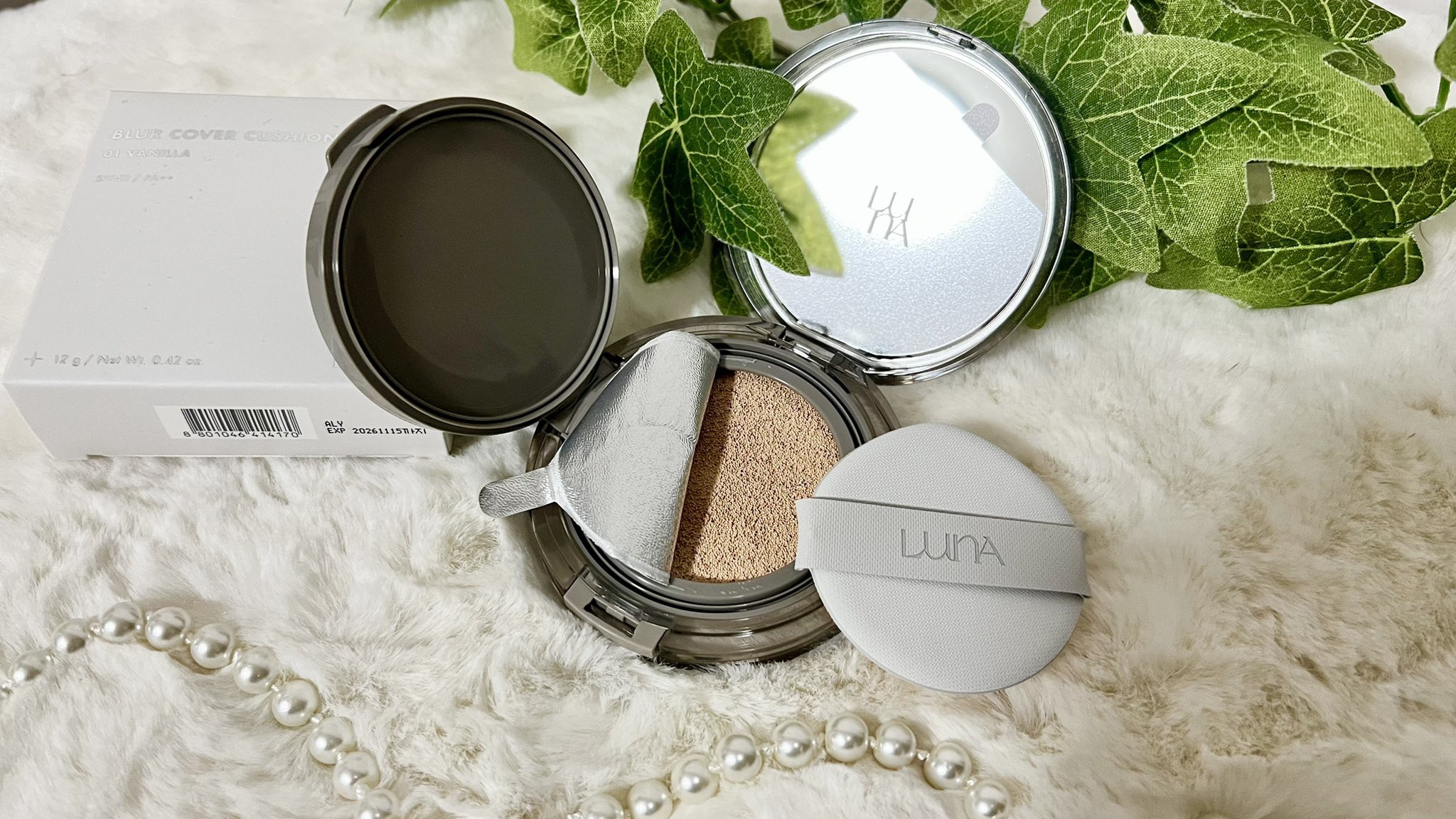 ブラーカバークッション/LUNA/クッションファンデーションを使ったクチコミ（2枚目）