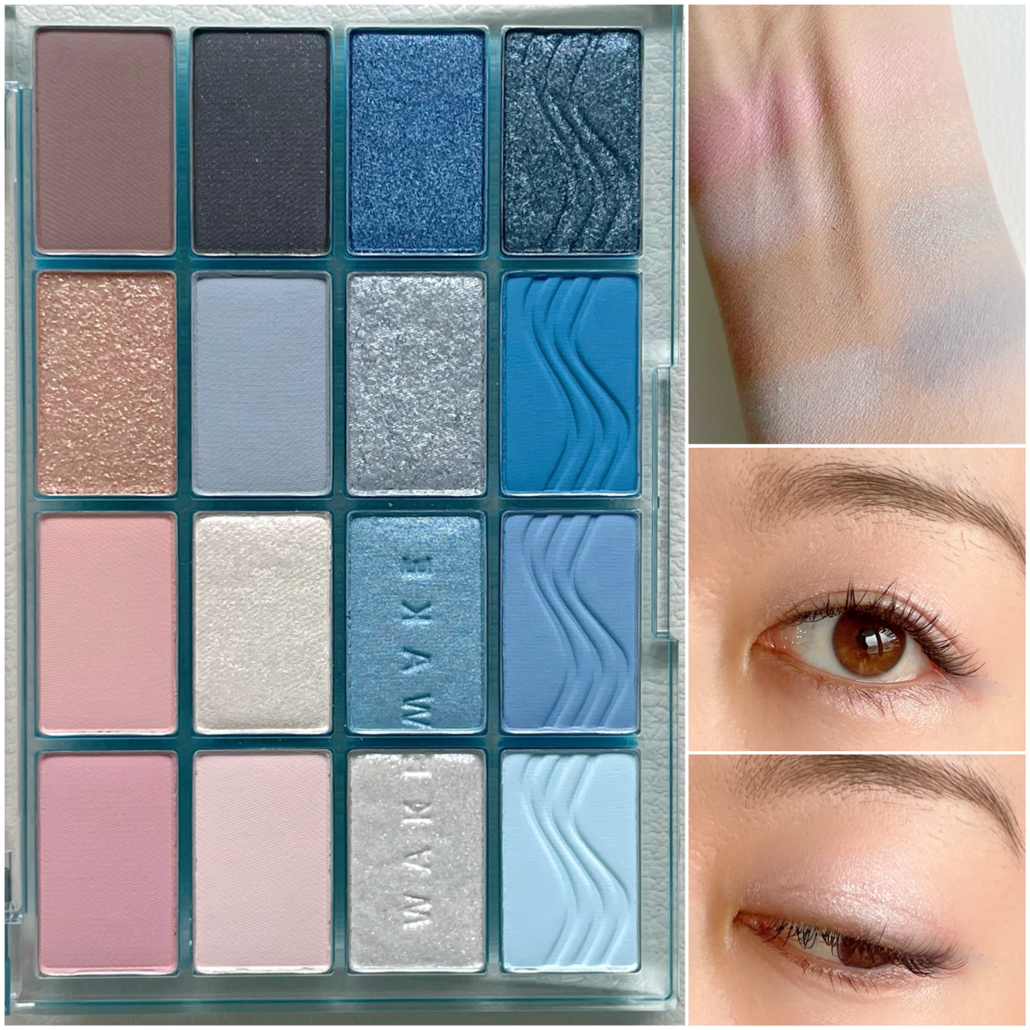 ソフトブラーリングアイパレット 19.ブルーサンドブラーリング/wakemake/アイシャドウパレットを使ったクチコミ（1枚目）