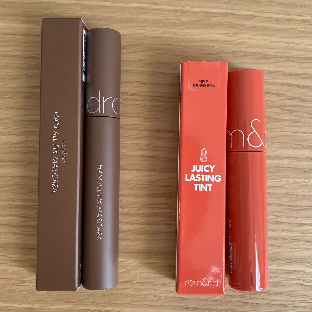 ジューシーラスティングティント/rom&nd/リップティントを使ったクチコミ（3枚目）