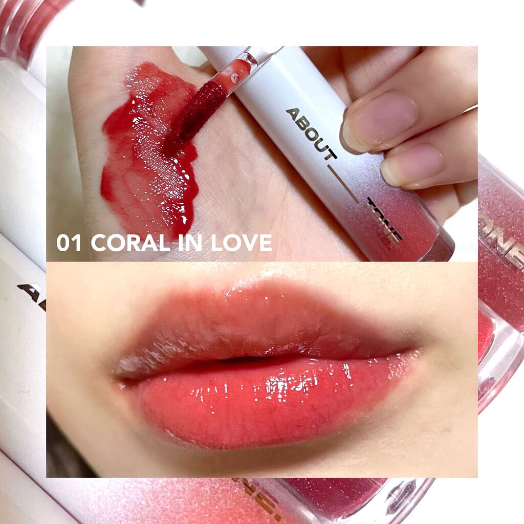 GO CRAZY DEWY LIPS/ABOUT TONE/リップグロスを使ったクチコミ（2枚目）