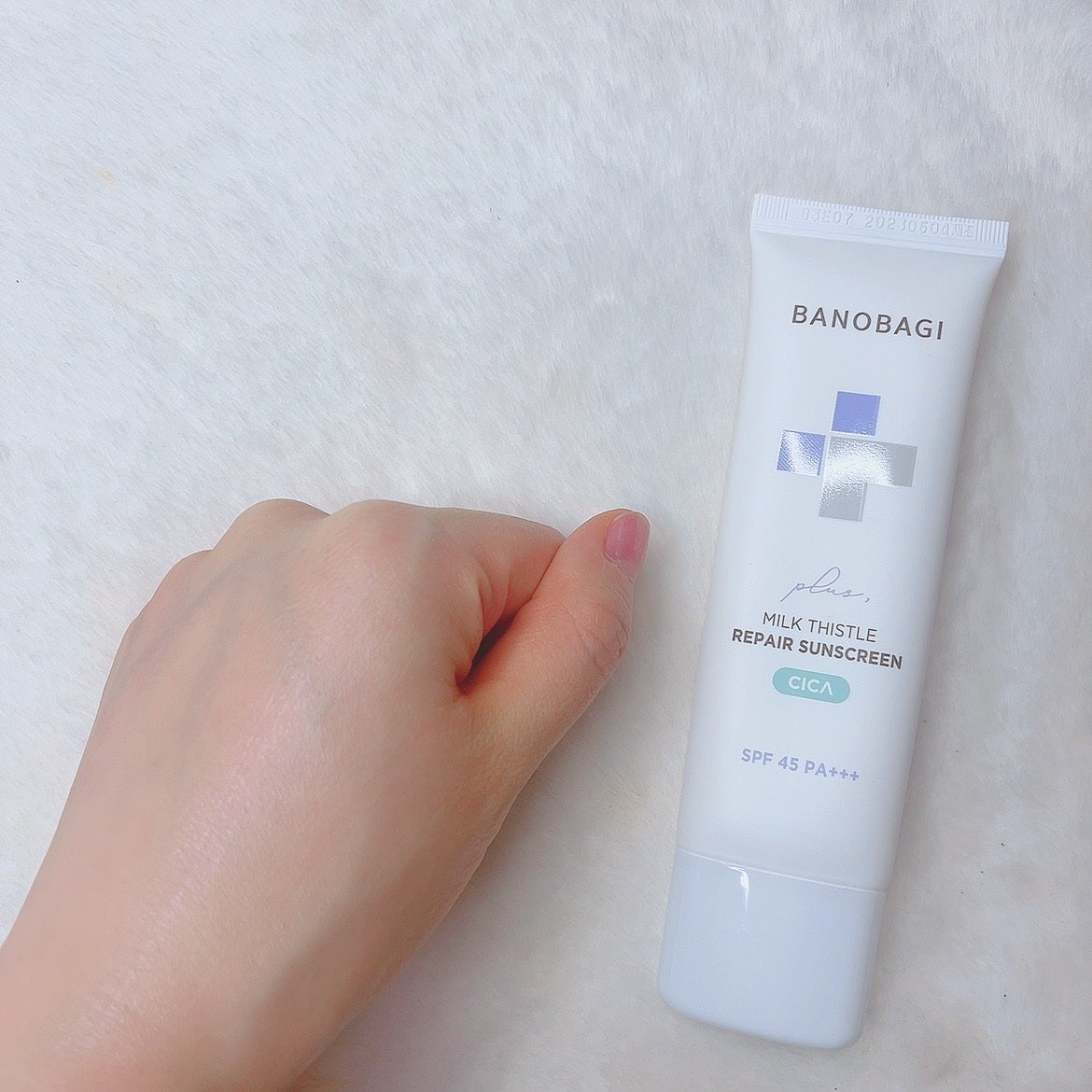 ミルクシスルリペアシカサンスクリーンプラス/BANOBAGI/日焼け止めミルクを使ったクチコミ(3枚目)