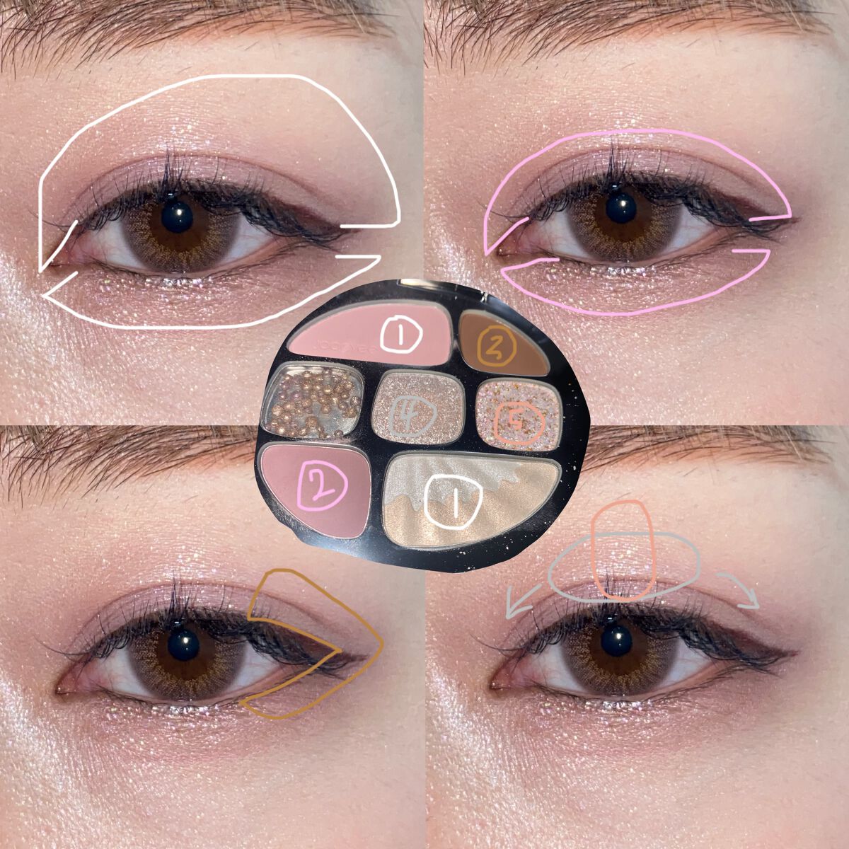 貝殻マルチパレット/Joocyee/アイシャドウパレットを使ったクチコミ(2枚目)