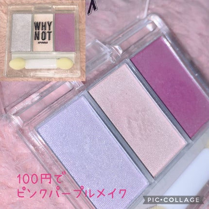 WHY NOT SPINNS 3色アイシャドウ/DAISO/アイシャドウパレットを使ったクチコミ(1枚目)