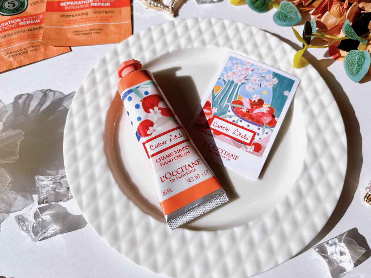 チェリーライチ ハンドクリーム/L'OCCITANE/ハンドクリームを使ったクチコミ（1枚目）