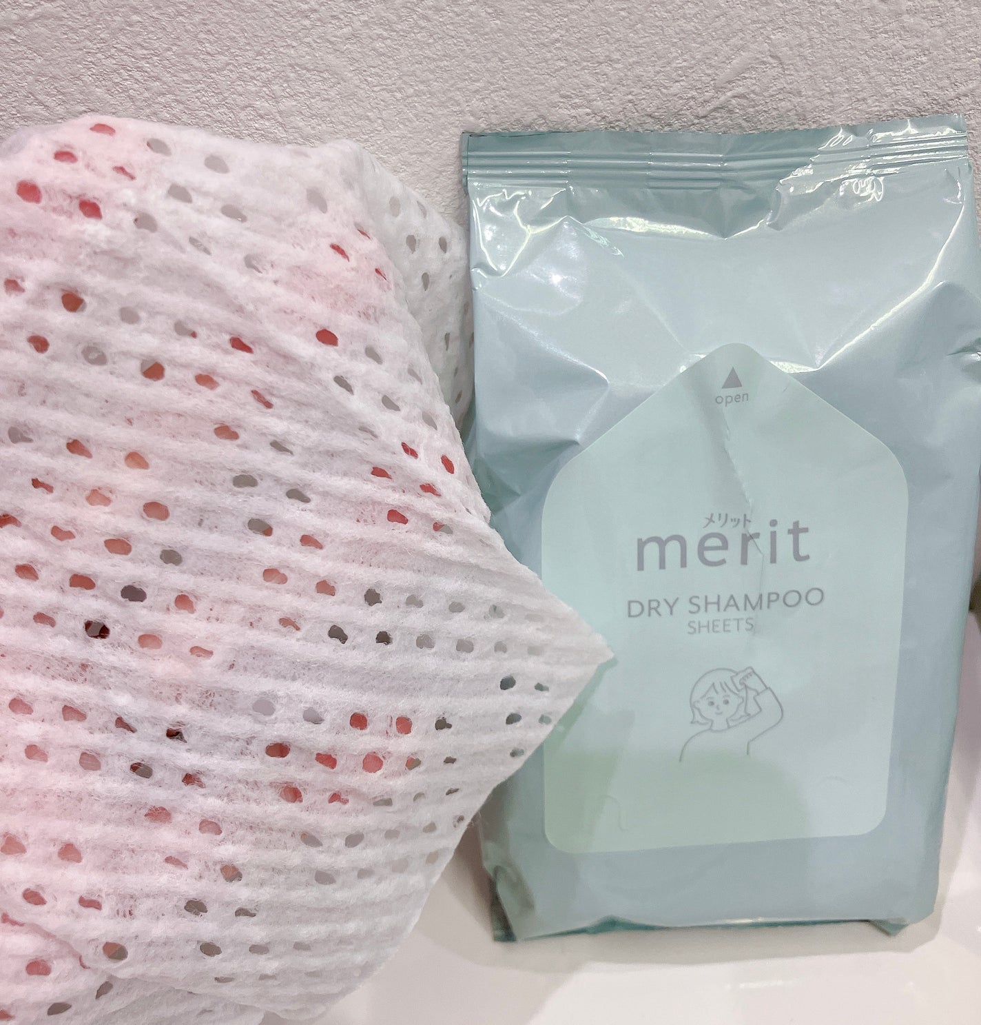 メリット ドライシャンプーシート すっきり爽快タイプ/メリット/ドライシャンプーを使ったクチコミ(1枚目)