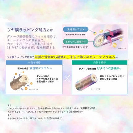 ラッピングモイストシャンプー/トリートメント/Qurap/市販シャンプーを使ったクチコミ(3枚目)
