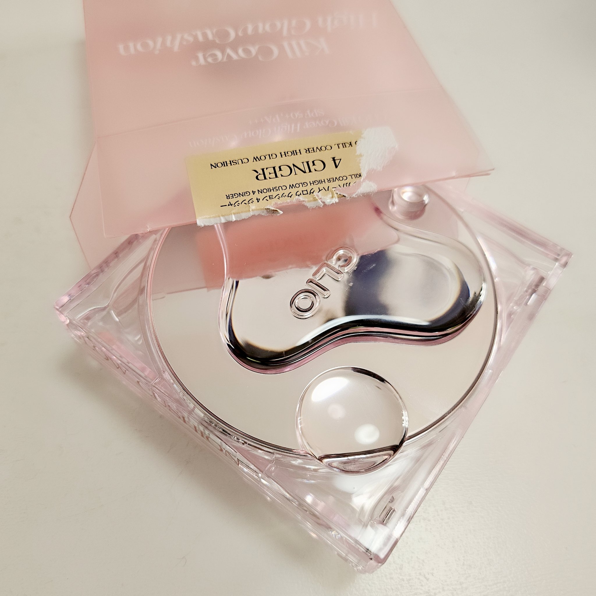 キル カバー ハイ グロウ クッション 04 ジンジャー(GINGER)/CLIO/クッションファンデーションを使ったクチコミ（2枚目）