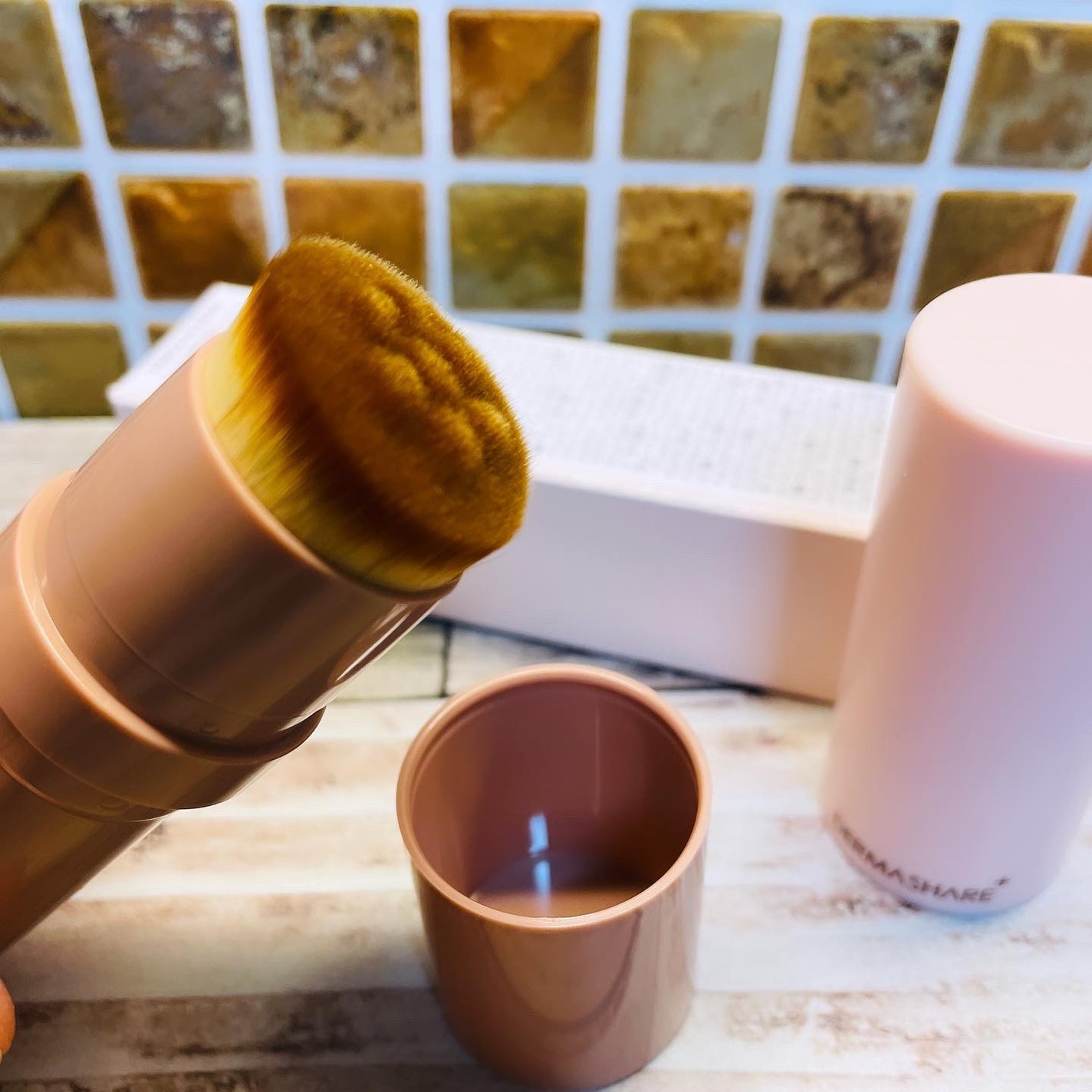 ヴィーガンナチュラルカバースティックファンデーション/DERMASHARE/その他ファンデーションを使ったクチコミ(3枚目)