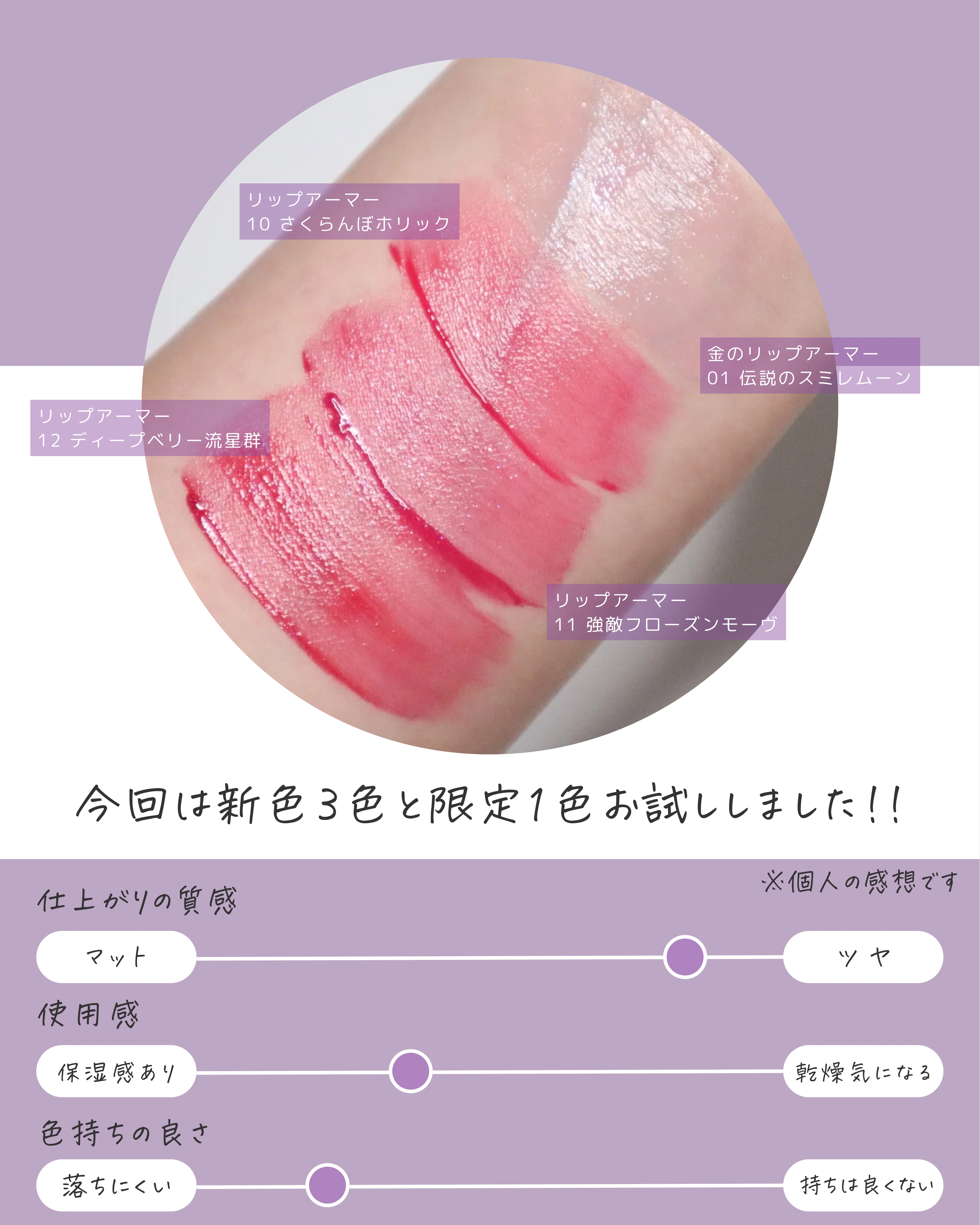 リップアーマー/KiSS/口紅を使ったクチコミ（3枚目）