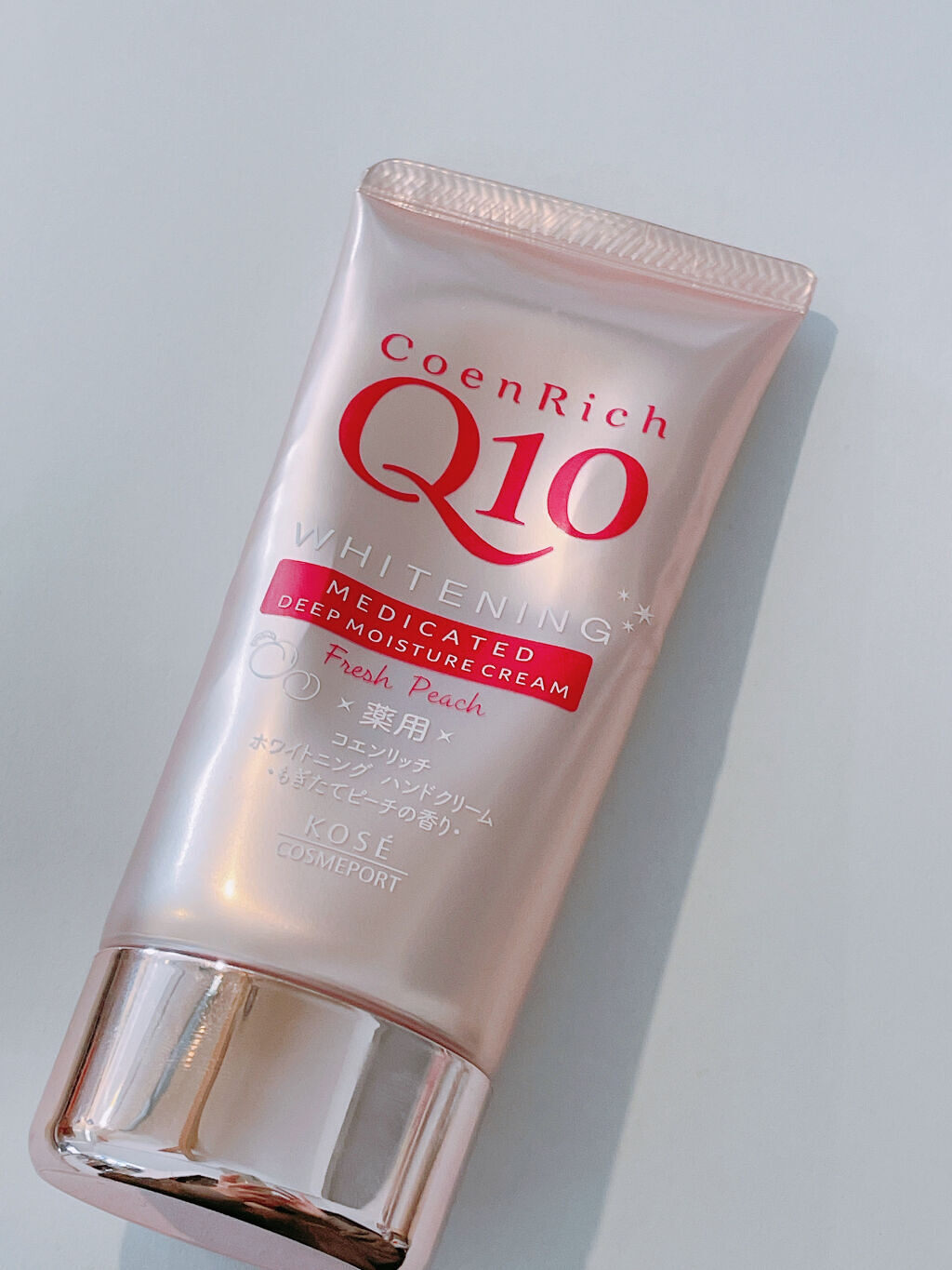 薬用ホワイトニング ハンドクリーム（もぎたてピーチ）/コエンリッチQ10/ハンドクリームを使ったクチコミ（1枚目）