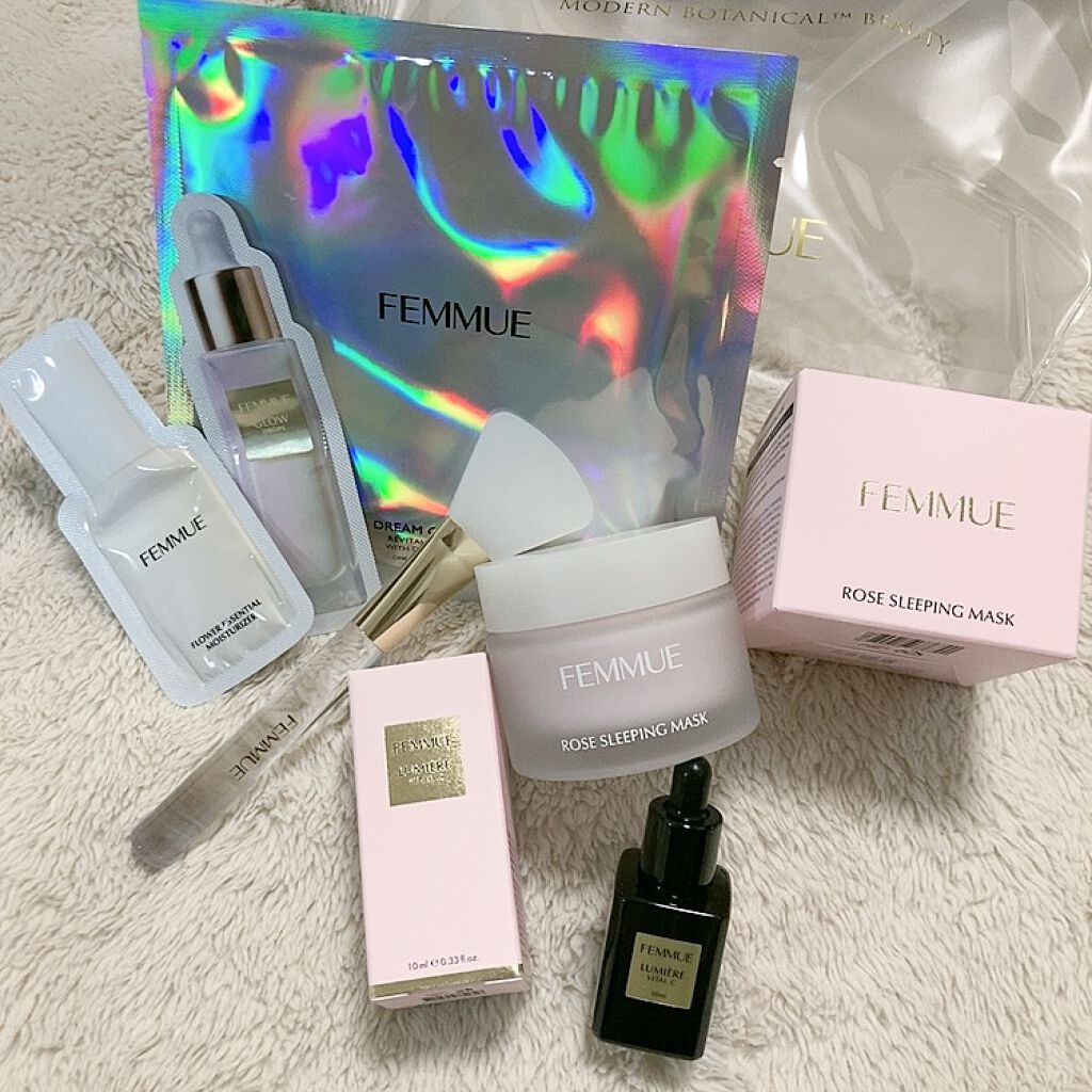 ローズウォーター スリーピングマスク/FEMMUE/フェイスクリームを使ったクチコミ（1枚目）