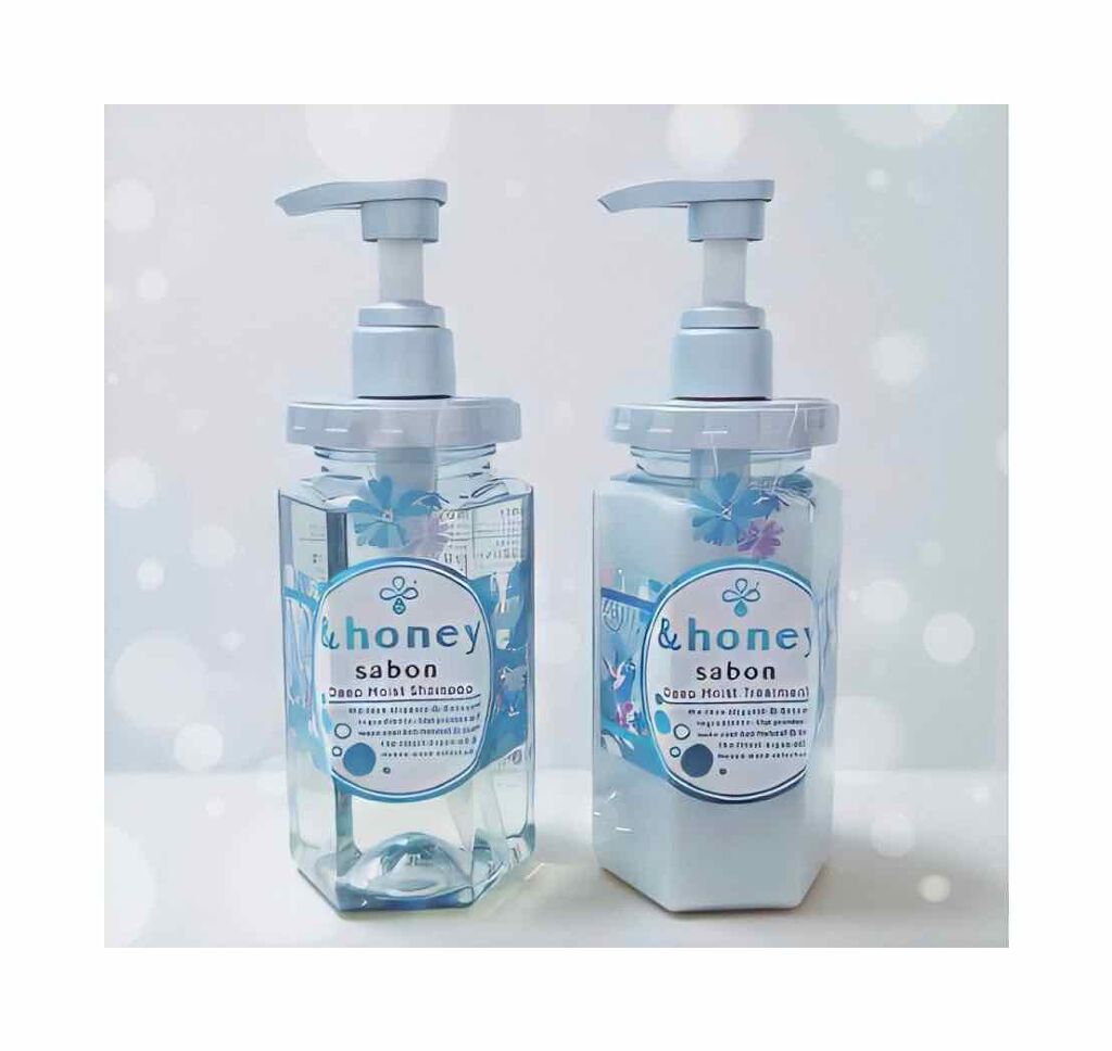 ディープモイスト 限定エメラルドグリーンサボン  シャンプー＆ヘアトリートメントペアセット/&honey/シャンプー・コンディショナーを使ったクチコミ（1枚目）