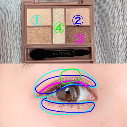 パーフェクトスタイリストアイズ/キャンメイク/アイシャドウパレットを使ったクチコミ(3枚目)