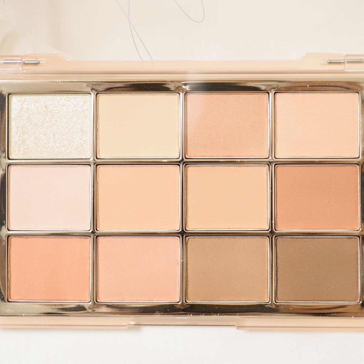 ソフトブラーリングアイパレット 06.アプリコットブラーリング/wakemake/アイシャドウパレットを使ったクチコミ（3枚目）