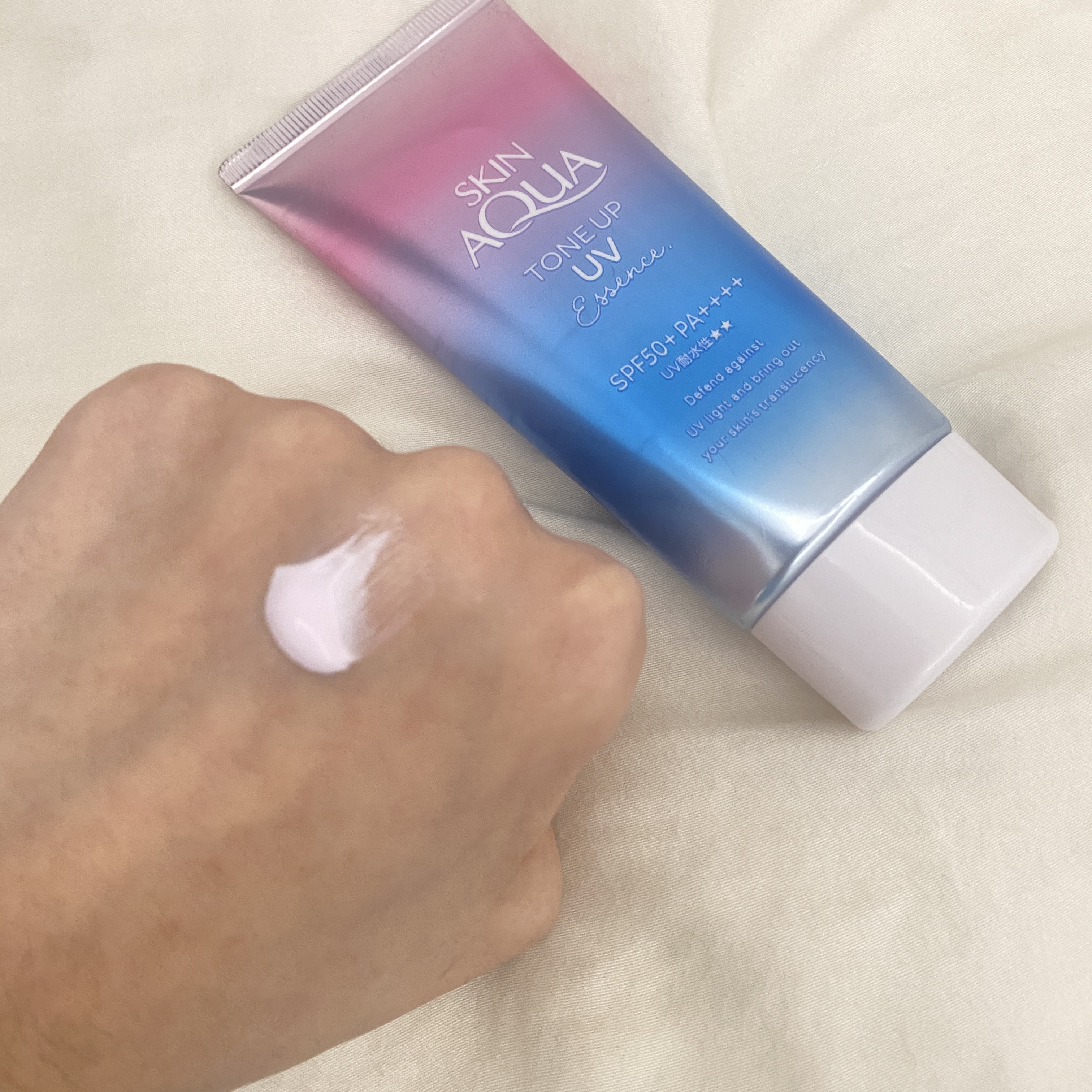 スキンアクア トーンアップUVエッセンス/スキンアクア/日焼け止めクリームを使ったクチコミ（2枚目）