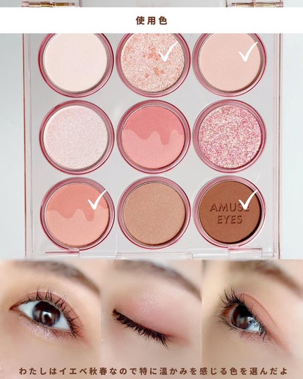 アイカラーパレット/AMUSE/アイシャドウパレットを使ったクチコミ(6枚目)