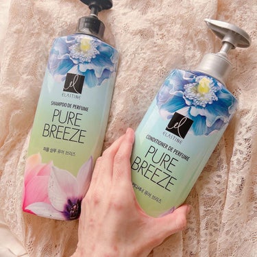 Elastine(韓国) Perfume PURE BREEZE シャンプー／コンディショナーのクチコミ「エラスティン
パヒュームシャンプー&コンディショナー
ピュアブリーズ

香水のような香りのシャ.....」（3枚目）