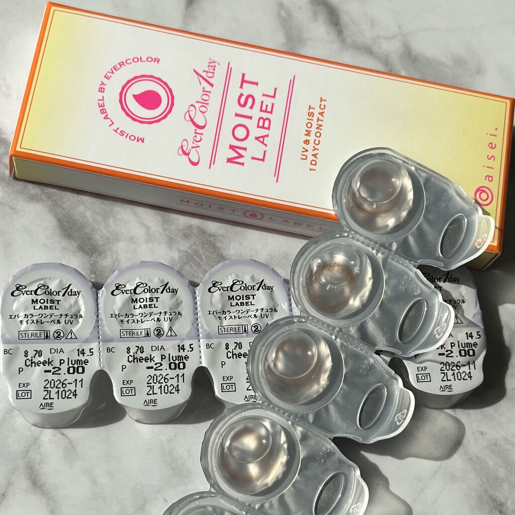 エバーカラーワンデー モイストレーベル チークプルーム/エバーカラー/ワンデー（１DAY）カラコンを使ったクチコミ（2枚目）