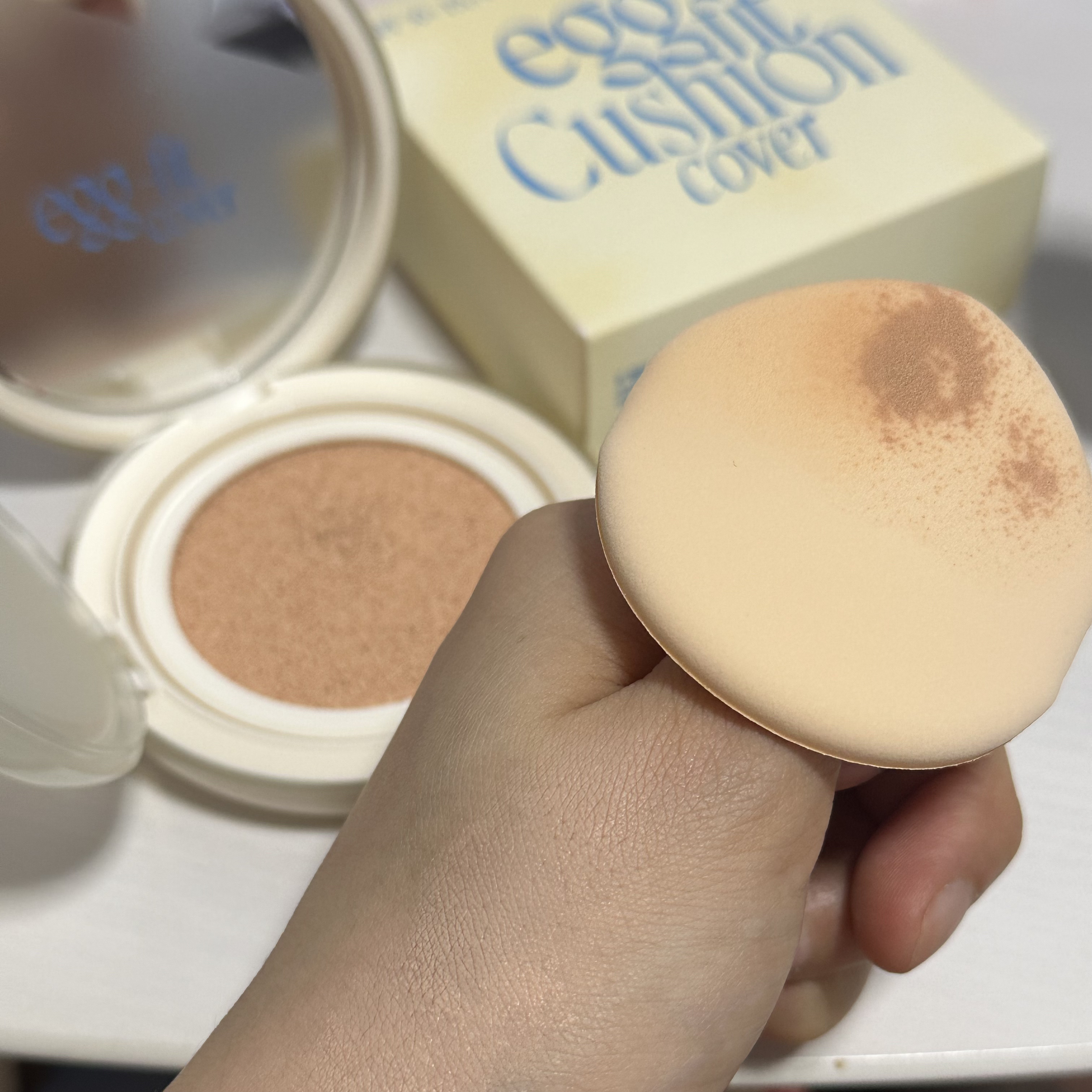 フィー クッションエッグフィットカバー/fwee/クッションファンデーションを使ったクチコミ（3枚目）