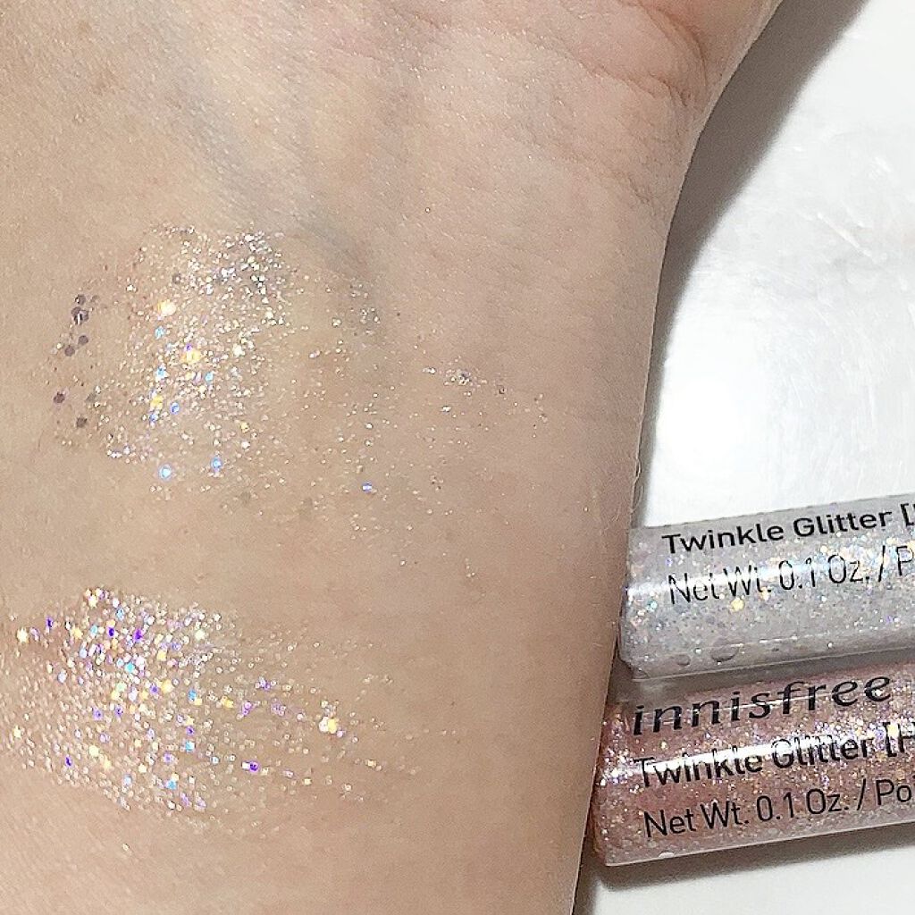innisfree×FILA トゥインクル グリッター ホログラム/innisfree/リキッドアイシャドウを使ったクチコミ（3枚目）
