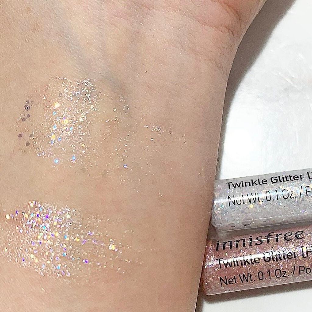 innisfree×FILA トゥインクル グリッター ホログラム/innisfree/リキッドアイシャドウを使ったクチコミ(3枚目)