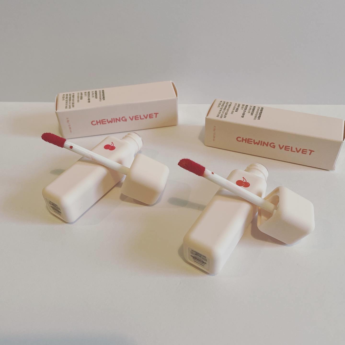 チューインガムベルベットティント 03 MARMALADE PEACH/KIRSH(キルシー)/リップティントを使ったクチコミ（2枚目）