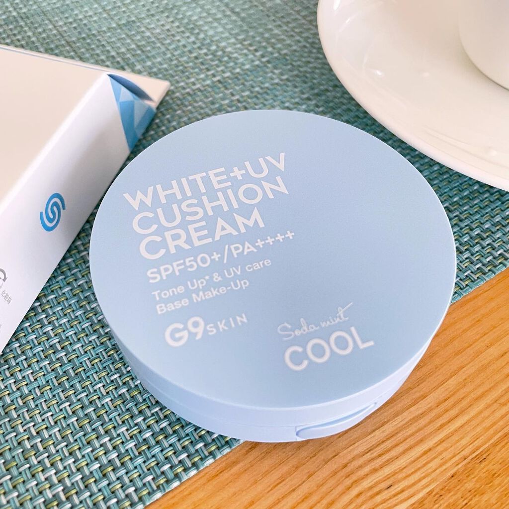WHITE +UV CUSHION CREAM #COOL/G9SKIN/日焼け止めクリームを使ったクチコミ（2枚目）
