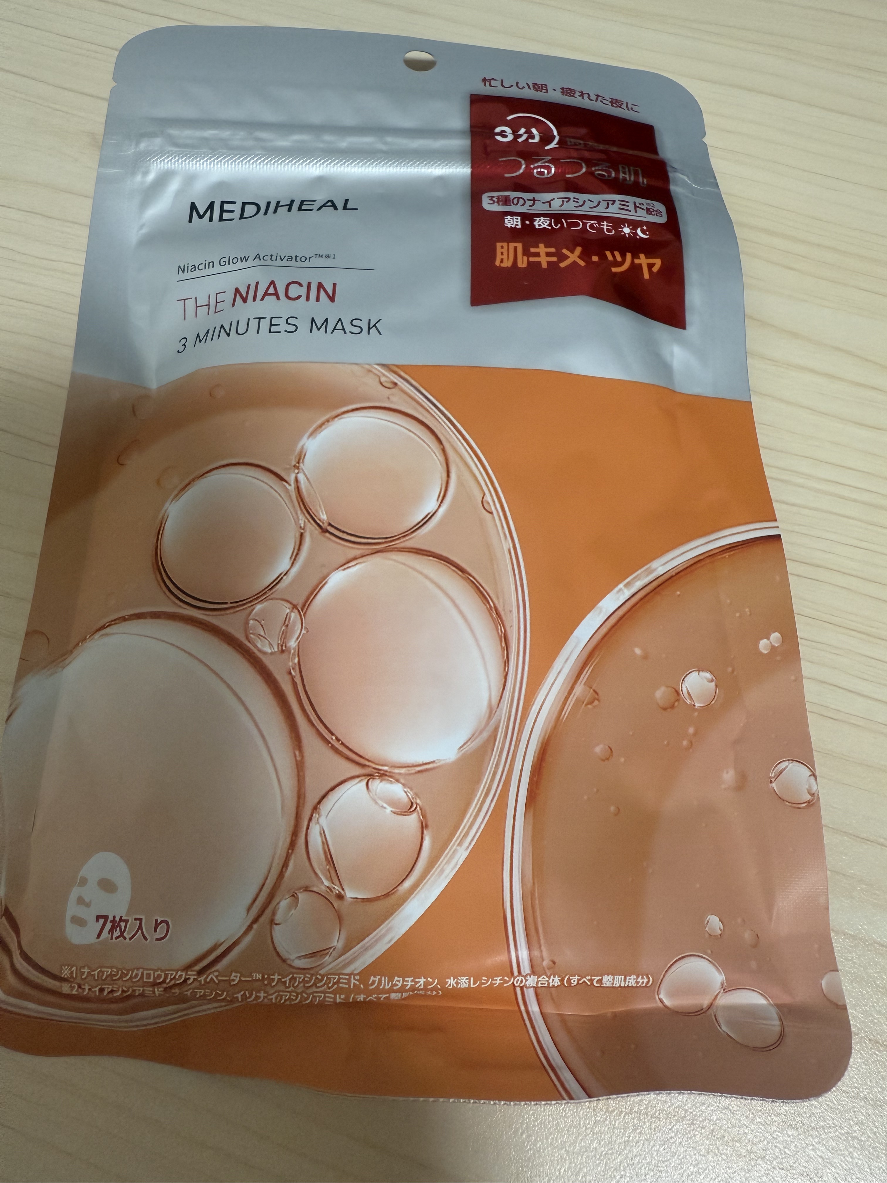 THE ナイアシン 3ミニッツマスク/MEDIHEAL/シートマスク・パックを使ったクチコミ（1枚目）