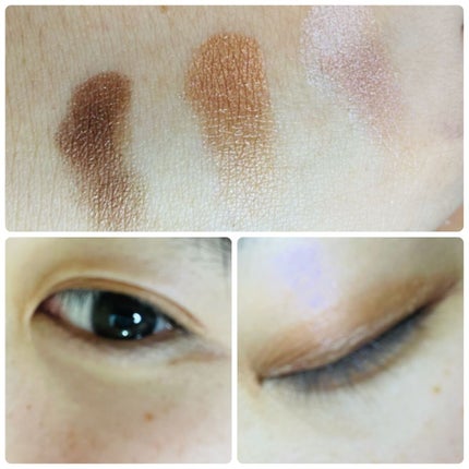 MAYBELLINE NEW YORK ハイパーコスモ トリオ シャドウのクチコミ「ナチュラルブラウンですね!!
これは普段メイクに使いやすい
ほんとにナチュラルなブラウンです.....」(3枚目)