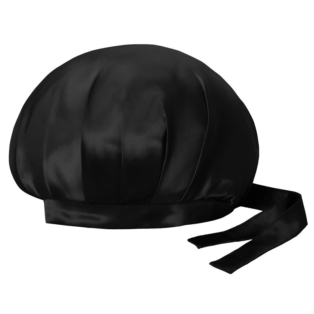 シルク ナイトキャップ（リボン） 13 ブラック