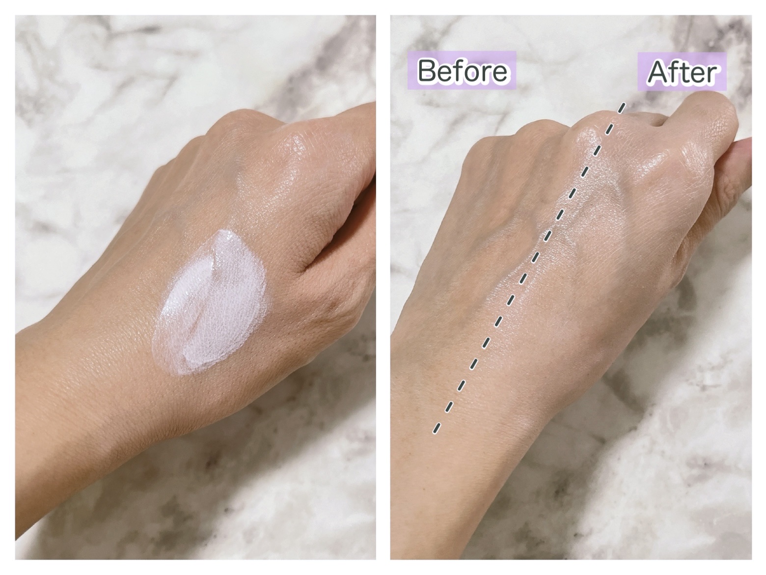 ダルバ ウォータフル トーンアップ サンクリーム(パープル)/ダルバ/日焼け止めクリームを使ったクチコミ（3枚目）