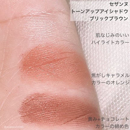 トーンアップアイシャドウ/CEZANNE/アイシャドウパレットを使ったクチコミ(2枚目)
