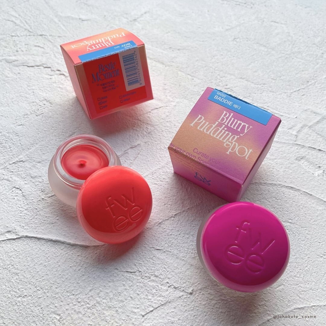 リップアンドチーク ブラーリープリンポット/fwee/口紅を使ったクチコミ(3枚目)