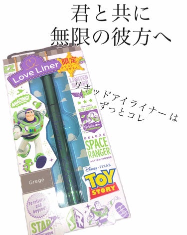 リピート3本目にして、
大好きなトイストーリー コラボ😭🥺💕
パケ可愛すぎて全色欲しくなる🤔

ラブライナーリキッド
透明感グレージュ

アイライナー は、ペンシルよりリキッド派🙋🏻‍♀️
黒じゃキツい