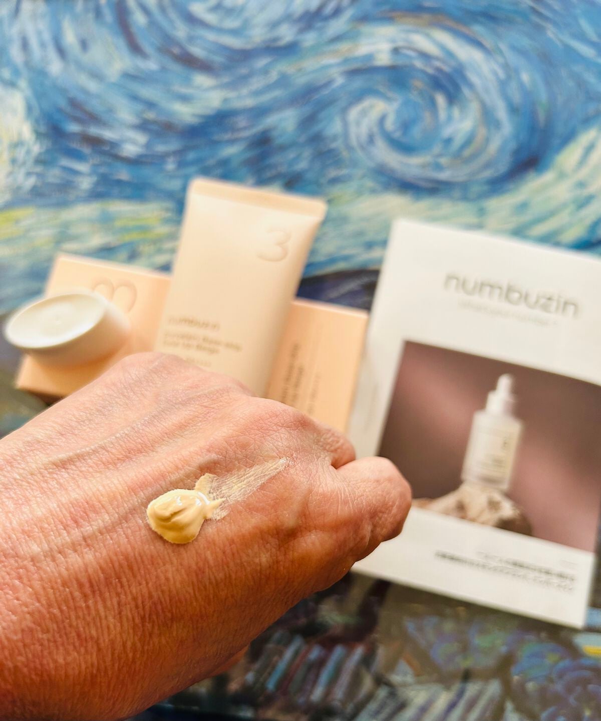 3番 ノーファンデ陶器肌トーンアップクリーム/numbuzin/化粧下地を使ったクチコミ(4枚目)