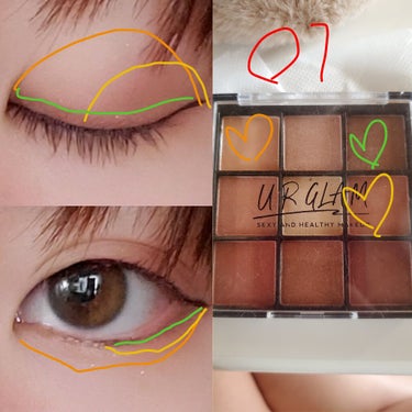 UR GLAM　BLOOMING EYE COLOR PALETTE/U R GLAM/アイシャドウパレットを使ったクチコミ（2枚目）