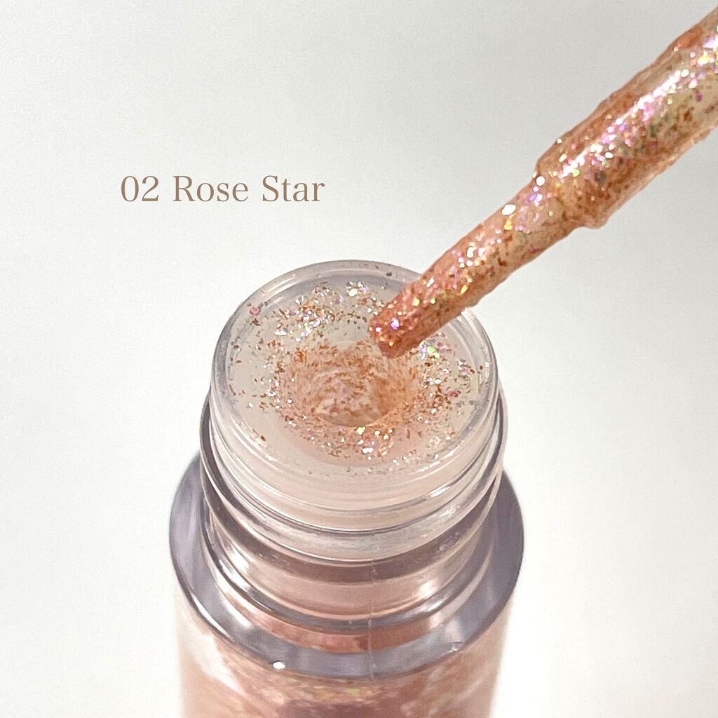 リキッド グリッター シャドウ/rom&nd/グリッターを使ったクチコミ（2枚目）