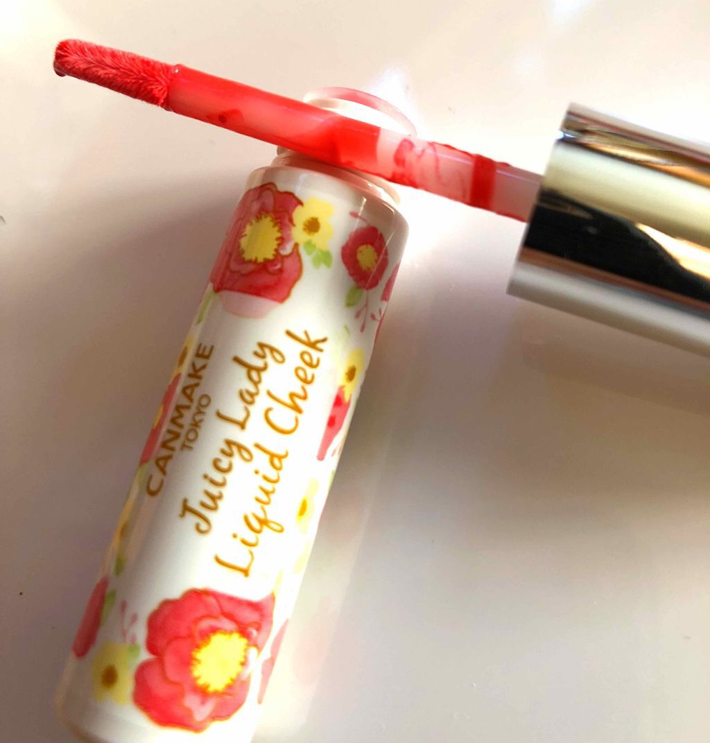 ジューシーレディリキッドチーク/キャンメイク/リキッドチークを使ったクチコミ(1枚目)