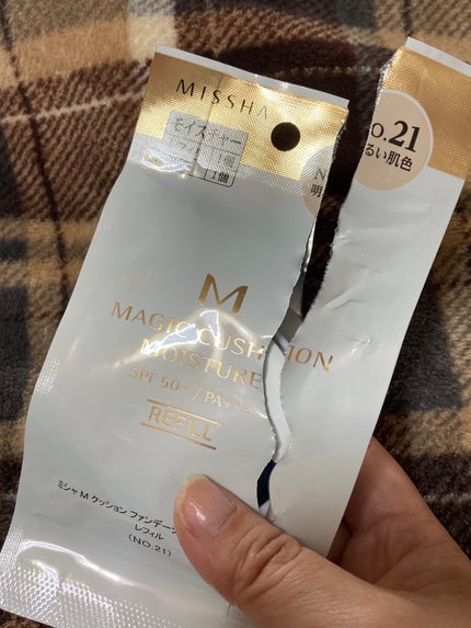 M クッション ファンデーション(モイスチャー)/MISSHA/クッションファンデーションを使ったクチコミ(4枚目)