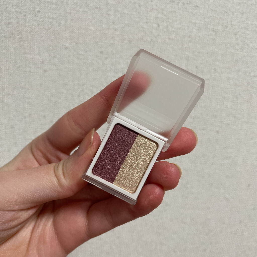 アイカラー ２色タイプ ボルドー／グレージュ/無印良品/アイシャドウパレットを使ったクチコミ（3枚目）