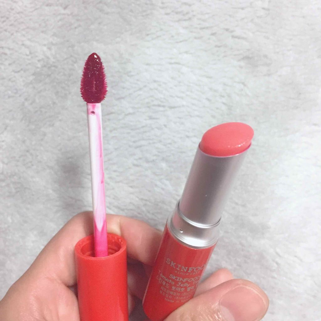 トマト ジェリー ティント リップ/SKINFOOD/リップティントを使ったクチコミ（2枚目）