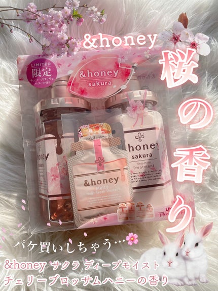 サクラ ディープモイスト シャンプー1.0/ヘアトリートメント2.0/&honey/シャンプー・コンディショナーを使ったクチコミ(1枚目)