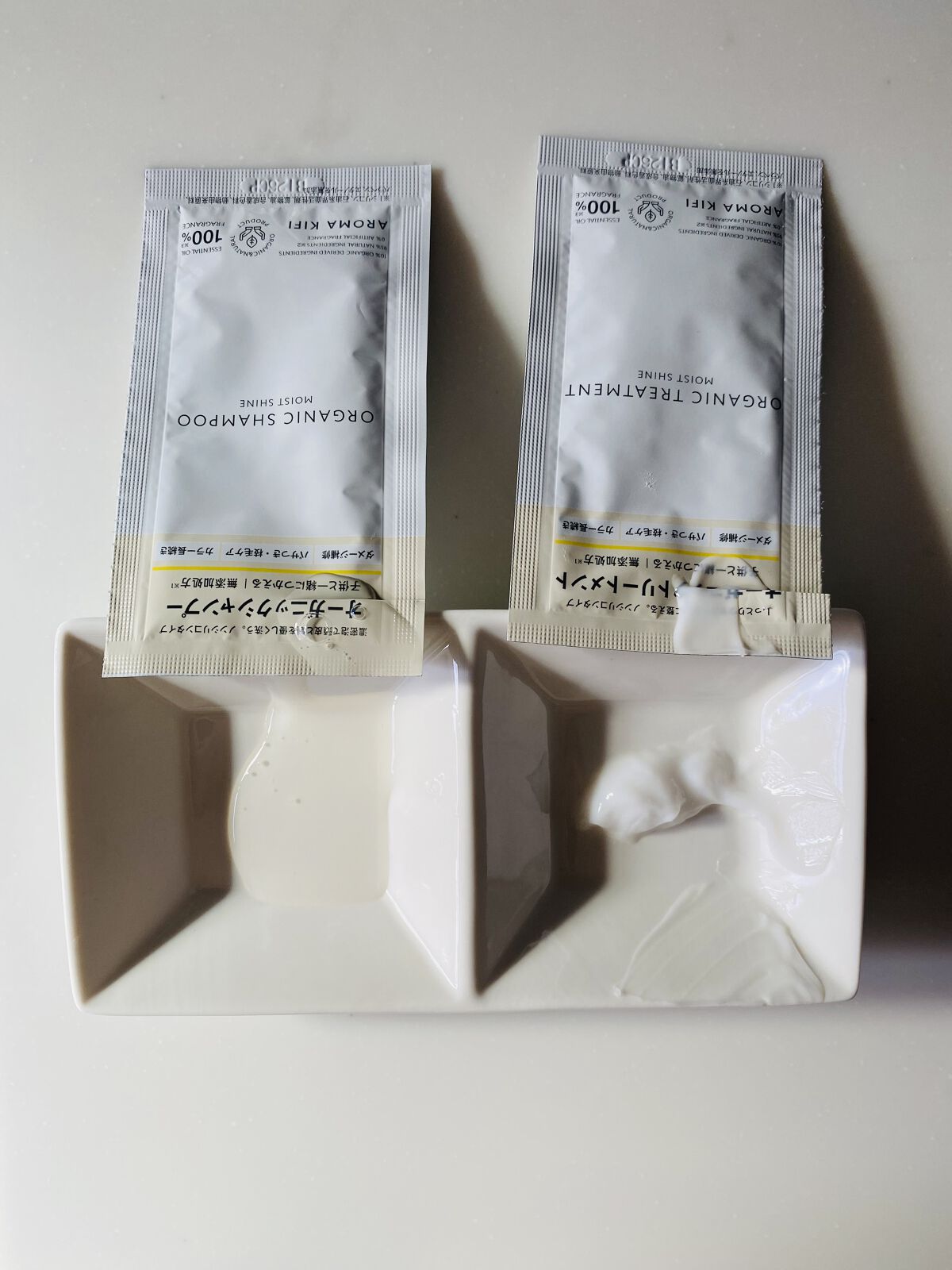 オーガニックシャンプー／トリートメント＜モイストシャイン＞ トリートメント本体 480ml/AROMA KIFI/市販シャンプーを使ったクチコミ（2枚目）