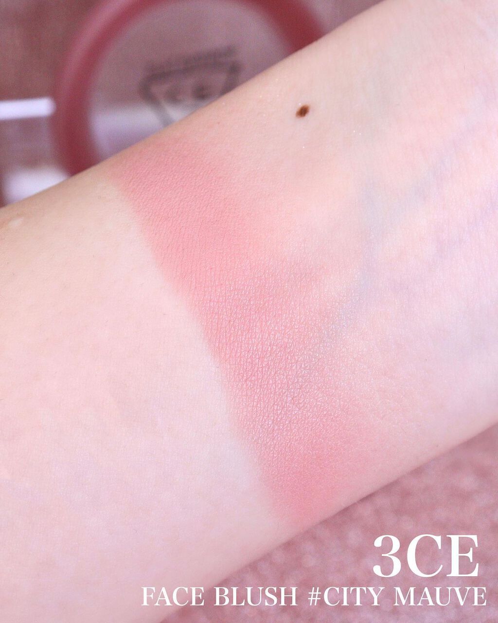 3CE フェイスブラッシュ #CITY MAUVE/3CE/パウダーチークを使ったクチコミ（2枚目）