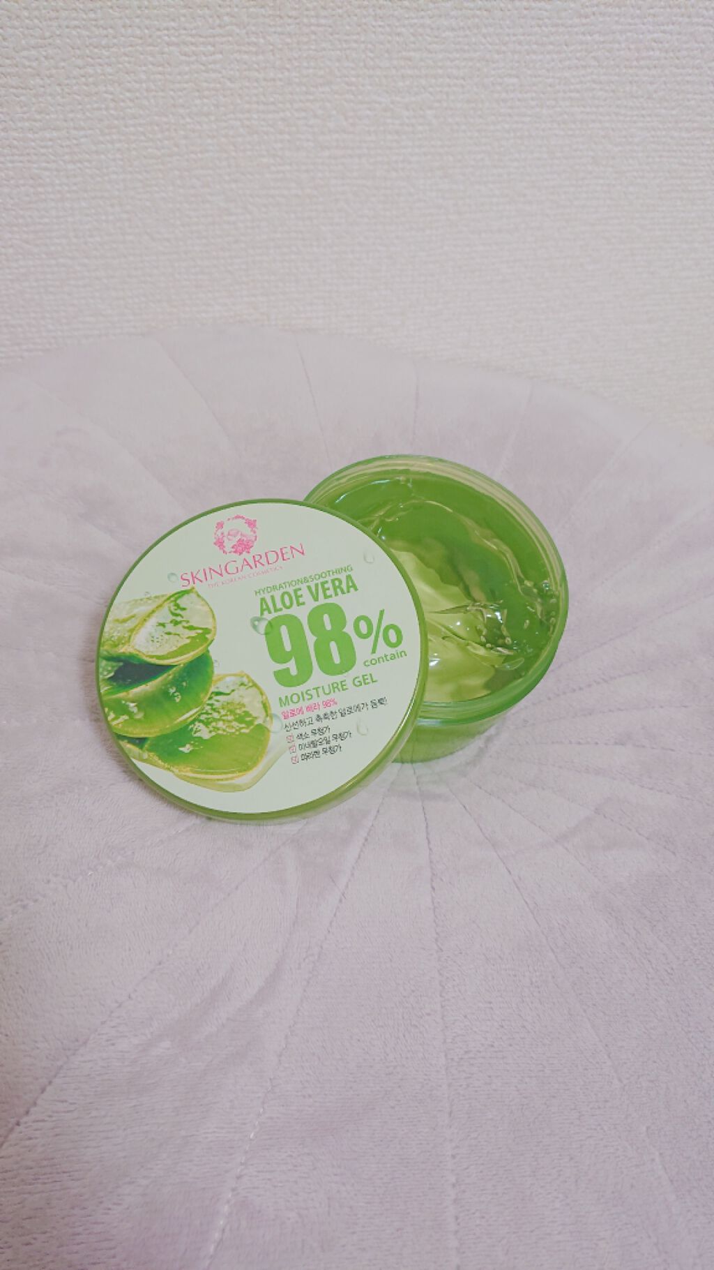 アロエベラ98% モイスチャージェル/スキンガーデン/フェイスクリームを使ったクチコミ（1枚目）