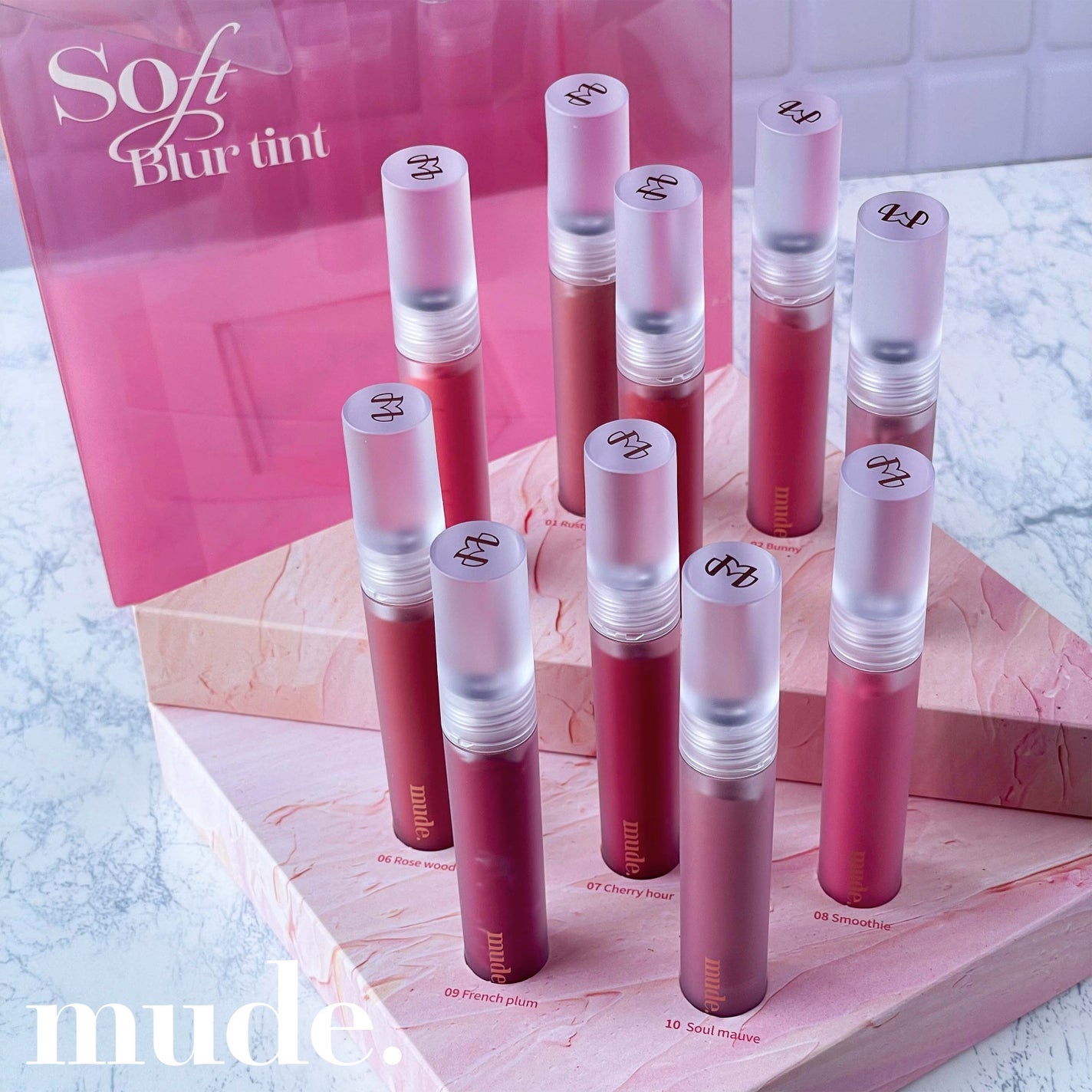 ソフトブラーティント/mude./リップティントを使ったクチコミ(8枚目)