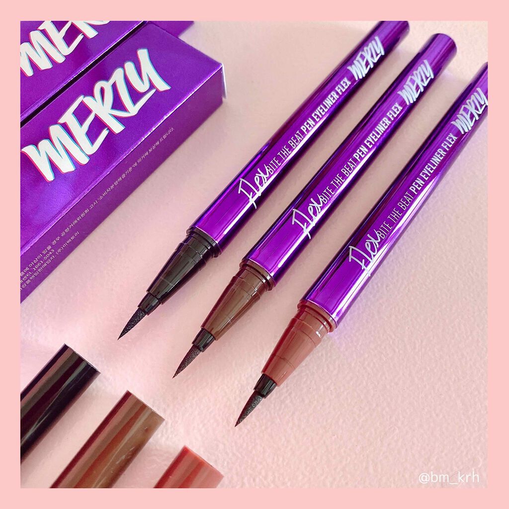 MERZY バイト ザ ビート ペン アイライナー フレックスのクチコミ「💜MERZY💜
BITE THE BEAT PEN EYELINER FLEX

PF.1 H.....」（1枚目）