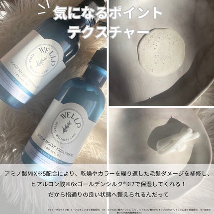 薬用スカルプケアシャンプー/トリートメント モイスト/WELLP/市販シャンプーを使ったクチコミ(5枚目)