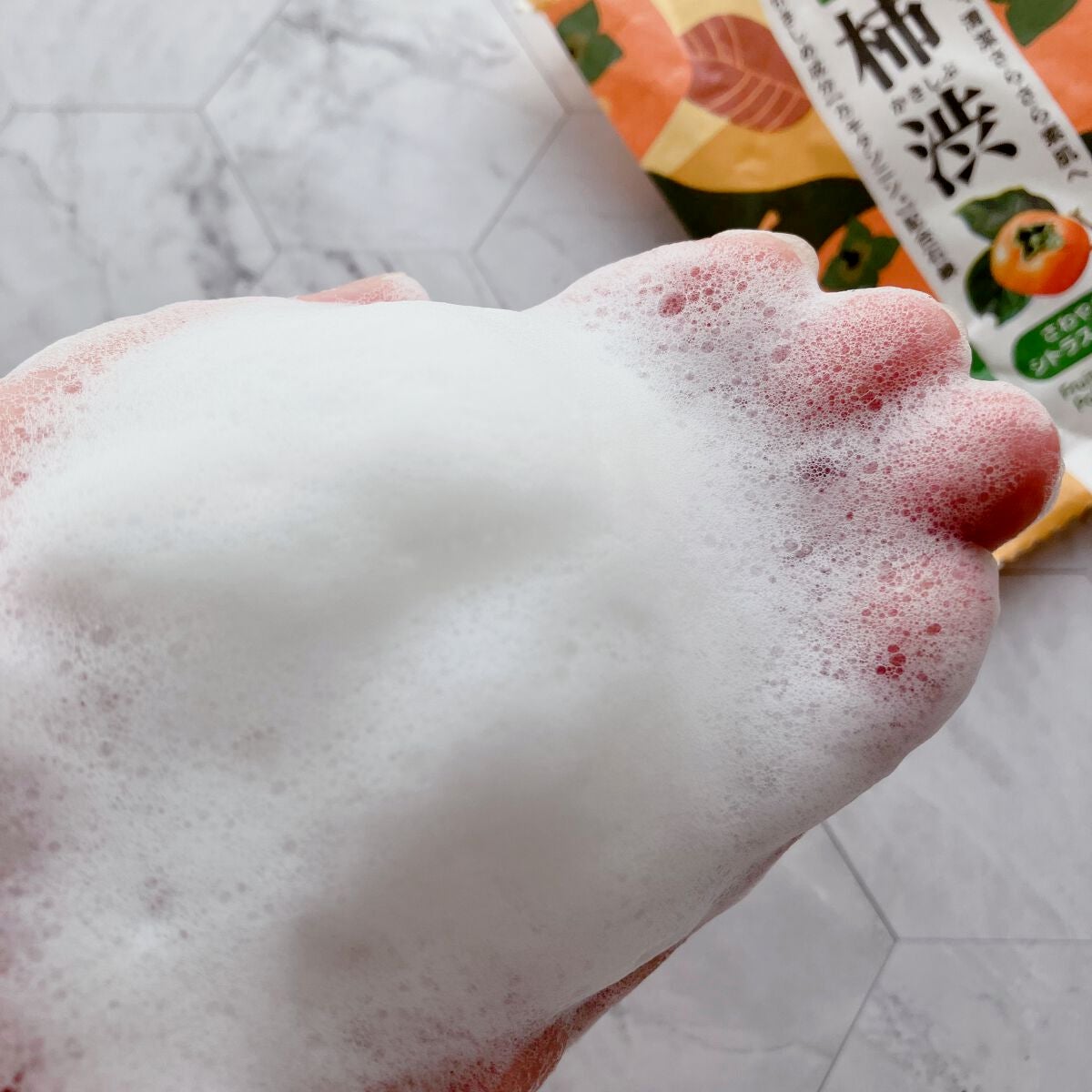 柿渋ファミリー石鹸/ペリカン石鹸/ボディ石鹸を使ったクチコミ(2枚目)