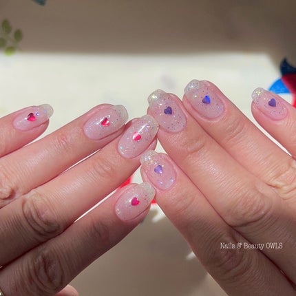 ぴよこれいと あうるす on LIPS 「※動画バージョンはひとつ前のリールをどうぞ💜クリアネイルや白系..」(2枚目)